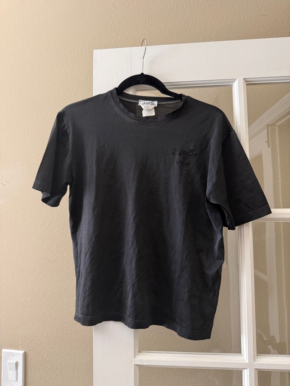 Hermes Black Short-Sleeve Cotton Tee